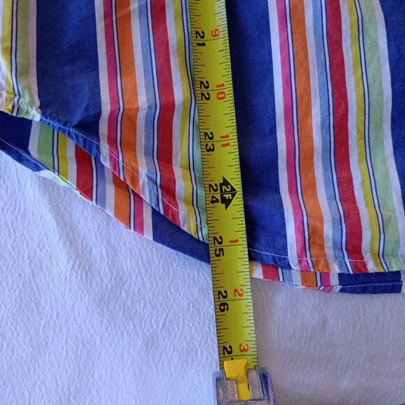 Ralph Lauren Boys Striped Oxford Button Down S/S Lg (16-18) Colorful Preppy Y2K - Picture 6 of 6